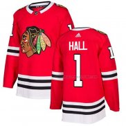 Maillot Hockey Chicago Blackhawks Glenn Hall Domicile Authentique Rouge