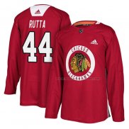 Maillot Hockey Chicago Blackhawks Jan Rutta New Season Practice Rouge