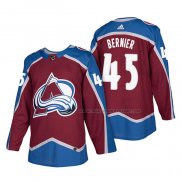 Maillot Hockey Colorado Avalanche Jonathan Bernier Authentique Domicile 2018 Rouge