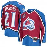 Maillot Hockey Colorado Avalanche Peter Forsberg Mitchell & Ness 1995-96 Blue Line Rouge