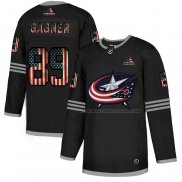 Maillot Hockey Columbus Blue Jackets Gagner 2020 USA Flag Noir