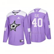 Maillot Hockey Dallas Stars Remi Elie Authentique 2018 Fights Cancer Volet