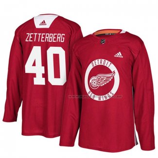 Maillot Hockey Detroit Red Wings Henrik Zetterberg New Season Practice Rouge