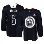 Maillot Hockey Edmonton Oilers Adam Larsson New Season Practice Bleu