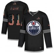 Maillot Hockey Edmonton Oilers Fuhr 2020 USA Flag Noir