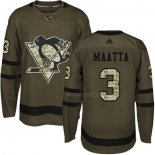 Maillot Hockey Enfant Pittsburgh Penguins Olli Maatta 2018 Salute To Service Vert Militar