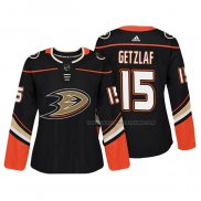 Maillot Hockey Femme Anaheim Ducks Ryan Getzlaf Authentique Joueur Noir