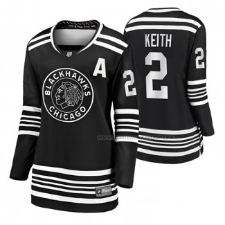 Maillot Hockey Femme Chicago Blackhawks Duncan Keith Premier Alterner Noir