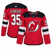 Maillot Hockey Femme New Jersey Devils Cory Schneider Authentique Joueur Rouge