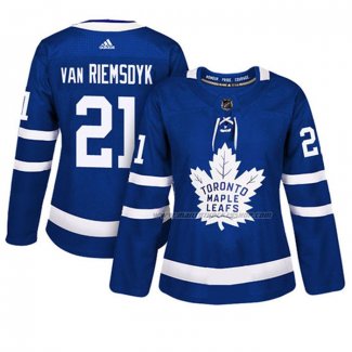 Maillot Hockey Femme Toronto Maple Leafs James Van Riemsdyk Domicile Authentique Joueur Bleu