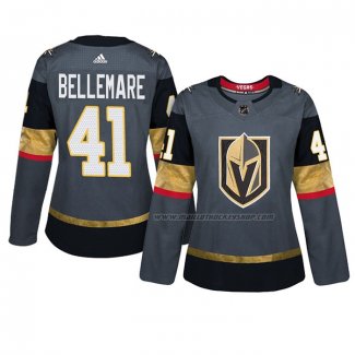 Maillot Hockey Femme Vegas Golden Knights Pierre Edouard Bellemare Domicile Authentique Joueur Gris