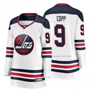 Maillot Hockey Femme Winnipeg Jets Andrew Copp Heritage Breakaway Blanc