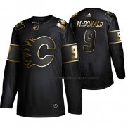 Maillot Hockey Golden Edition Calgary Flames Lanny Mcdonald Retired Joueur Authentique Noir