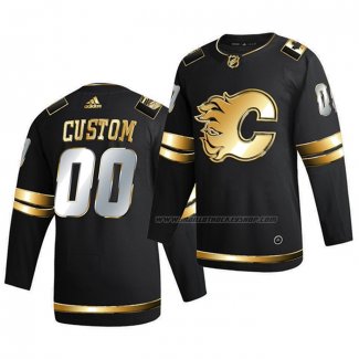 Maillot Hockey Golden Edition Calgary Flames Personnalise Limited Authentique 2020-21 Noir