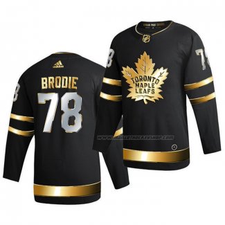 Maillot Hockey Golden Edition Toronto Maple Leafs T.j. Brodie Limited Authentique 2020-21 Noir