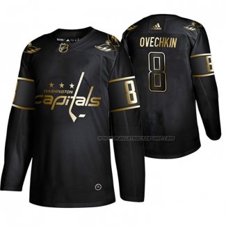 Maillot Hockey Golden Edition Washington Capitals Alexander Ovechkin Authentique Noir