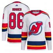 Maillot Hockey New Jersey Devils Jack Hughes Reverse Retro Authentique Blanc