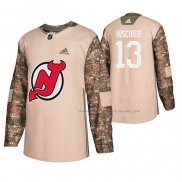 Maillot Hockey New Jersey Devils Nico Hischier Veterans Day Camouflage