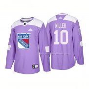 Maillot Hockey New York Rangers J.T. Miller Authentique 2018 Fights Cancer Volet