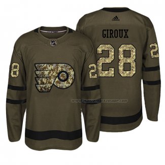 Maillot Hockey Philadelphia Flyers Claude Giroux Salute To Service Vert Militar