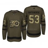 Maillot Hockey Philadelphia Flyers Shayne Gostisbehere 2018 Salute To Service Vert Militar