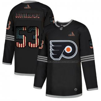 Maillot Hockey Philadelphia Flyers Shayne Gostisbehere 2020 USA Flag Noir