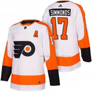 Maillot Hockey Philadelphia Flyers Wayne Simmonds Authentique Exterieur 2018 Blanc