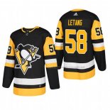 Maillot Hockey Pittsburgh Penguins Kris Letang Domicile Authentique Joueur Noir