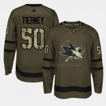 Maillot Hockey San Jose Sharks Chris Tierney 2018 Salute To Service Vert Militar