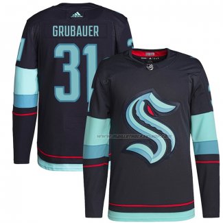 Maillot Hockey Seattle Kraken Philipp Grubauer Primary Authentique Bleu