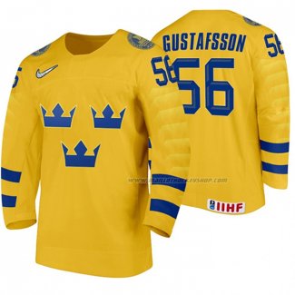 Maillot Hockey Suecia Erik Gustafsson Domicile 2020 Iihf World Jaune