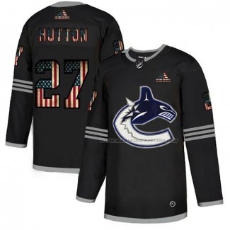 Maillot Hockey Vancouver Canucks Ben Hutton 2020 USA Flag Noir2