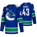 Maillot Hockey Vancouver Canucks Quinn Hughes Domicile Authentique Bleu