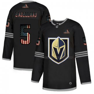 Maillot Hockey Vegas Golden Knights Deryk Engelland 2020 USA Flag Noir