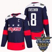 Maillot Hockey Washington Capitals Alex Ovechkin 2018 Stadium Series Authentique Bleu