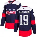 Maillot Hockey Washington Capitals Nicklas Backstrom Authentique 2018 Stadium Series Bleu