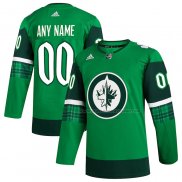 Maillot Hockey Winnipeg Jets 2023 St. Patrick's Day Authentique Personnalise Vert