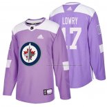 Maillot Hockey Winnipeg Jets Adam Lowry 2018 Fights Cancer Volet