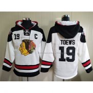 Veste a Capuche Chicago Blackhawks Jonathan Toews Blanc