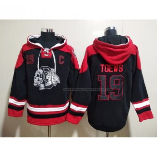 Veste a Capuche Chicago Blackhawks Jonathan Toews Noir