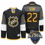 Maillot Hockey 2016 All Star Vancouver Canucks Daniel Sedin Noir