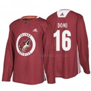 Maillot Hockey Arizona Coyotes Max Domi New Season Practice Maroon