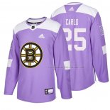 Maillot Hockey Boston Bruins Brandon Carlo 2018 Fights Cancer Volet