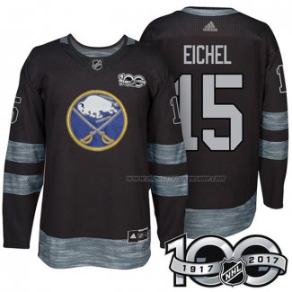 Maillot Hockey Buffalo Sabres Jack Eichel 1917-2017 100th Anniversaire Noir