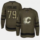 Maillot Hockey Calgary Flames Micheal Ferland 2018 Salute To Service Vert Militar