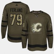 Maillot Hockey Calgary Flames Micheal Ferland 2018 Salute To Service Vert Militar