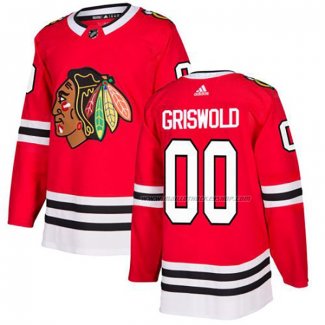 Maillot Hockey Chicago Blackhawks Clark Griswold Domicile Authentique Rouge