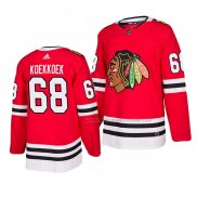 Maillot Hockey Chicago Blackhawks Slater Koekkoek Domicile Authentique 2019-20 Rouge