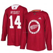 Maillot Hockey Detroit Red Wings Gustav Nyquist New Season Practice Rouge