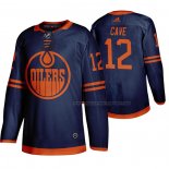Maillot Hockey Edmonton Oilers Colby Cave Alterner Authentique Bleu
